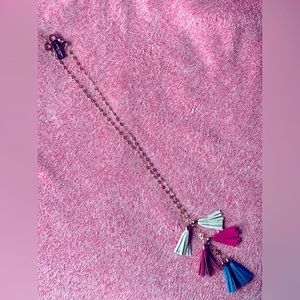 Henri Bendel Leather Tassel Necklace